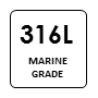 Marine grade AISI 316L stainless steel